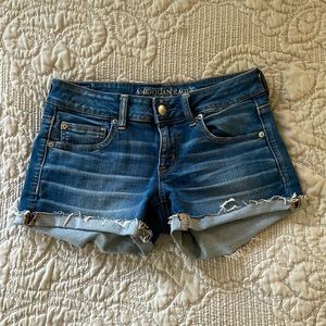 American Eagle super low shortie jean shorts